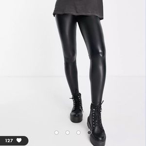Pull & Bear Faux Leather Leggings